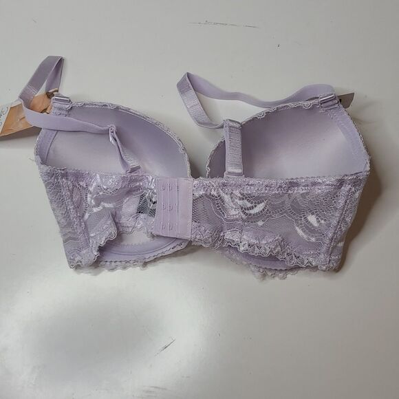 NEW 36DD Rene Rofe lavender purple lace LIGHTLY PADDED support comfort bra NWT - Picture 5 of 8